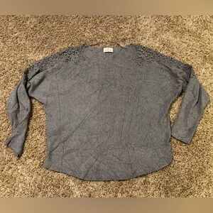 Elegant Gray Embellished Women's Top